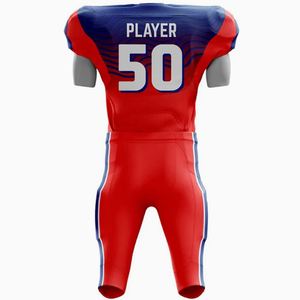 ชุดเครื่องแบบเสื้อเจอร์ซีย์อเมริกันฟุตบอลชุดเสื้อผ้าสำหรับผู้ใหญ่ทำจากโพลีเอสเตอร์แนววินเทจ - Product Image 3