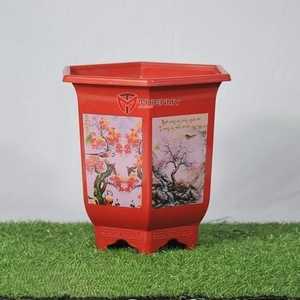 Pot de fleurs hexagonal haut - Beau et traditionnel - Product Image 1