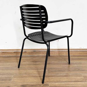 Modern Ceramic Round <b>Table</b> and 2 Powder-Coated Iron Chairs Set CBCF215 - Product Image 4
