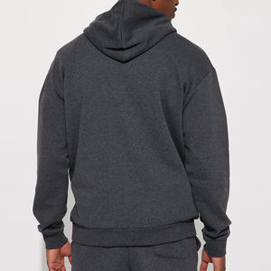 High Quality Comfortable Hem Hoodie For Men Drop Shoulder Latest Design OEM Solid Color Men's <b>Trendy</b> Winter Collection <b>Hoodies</b> - Product Image 4