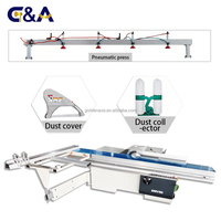 Scie circulaire horizontale de haute précision avec table coulissante pour le travail du bois, moteur à mouvement alternatif automatique 5,5 kW 380/220 V, coupe maximale 3200 mm