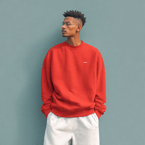 Sudadera de Forro Polar Grueso para Hombre, Estilo Holgado con Hombros Caídos, Ropa Casual de Calle para Invierno - Product Image 1