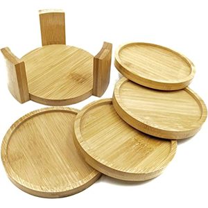 Posavasos de madera de acacia de fábrica personalizado al por mayor estilo japonés posavasos de madera de nogal posavasos de haya para taza de té y café - Product Image 6