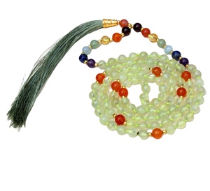 Buy Hot Selling Pulsera Prehnite 7 <b>Chakra</b> Yoga <b>Jewelry</b> 108 Knotted Mala Beads Handmade Indian Artist Beaded Necklaces - Product Image 1