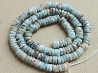 Perles en forme de roue de voiture en larimar bleu lisse et poli, 16 pouces, pierre faite à la main, fournitures pour grossistes, nouvelle arrivée