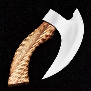 Rebanadora de pizza de acero inoxidable hecha a mano de alta calidad, cuchillo de Chef vikingo Original con Funda de cuero para uso en la cocina - Product Image 2