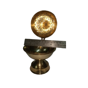 Quemador de incienso de latón de súper calidad, diseño fabuloso, color dorado metálico, quemador de incienso decorativo para festivales y eventos. - Product Image 6