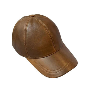 Sombreros de cuero recién llegados sombreros de cuero ligeros de diseño al por mayor sombreros de cuero de nueva moda de color sólido - Product Image 1