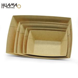 Bandeja de Comida Desechable Ecológica de Papel Kraft, Contenedor Personalizado de Grado Alimenticio para Comida para Llevar, para Comida Rápida y Bocadillos - Product Image 1