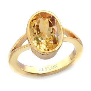 Buy Certified Natural <b>Citrine</b> Sunela Gemstone <b>Rings</b> with Oval Cut Diamond for Everyday Wear - Product Image 1