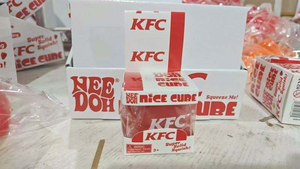 New NeeDoh Limited <strong>Edition</strong> M Brand Hamburger Square Shape Stress Nice Cube Suptid Squish <strong>Red</strong> Cute Eco-Friendly Sensory Squishy - Product Image 5