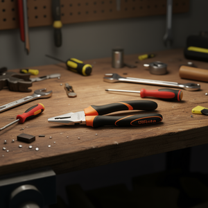 Pinze Universali Cromate Lucidate con Impugnatura Bimateriale - Product Image 3