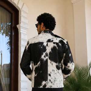 Chaqueta de Cuero Genuino de Piel de Vaca para Hombre con Cremallera, Estilo Motero, con Pelo en la Piel, Ajuste Regular, Ropa de Abrigo de Invierno - Product Image 2