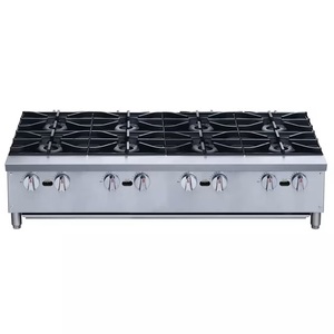 Offres 48 en. (unité non précisée, par exemple, 48 pouces) Plaque chauffante industrielle à gaz NSF à 8 brûleurs ECHP48A, 224 000 BTU, en acier inoxydable - Product Image 2