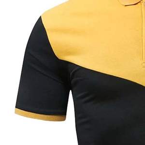 Polo décontracté de haute qualité pour hommes coton respirant léger grande taille Logo solide brodé coupe surdimensionnée teint uni - Product Image 3