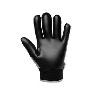 Vente directe d'usine gants de réception de football logo personnalisé abordable gants de réception de football antidérapants en cuir de vachette - Product Image 2