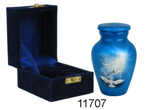 Traditional <b>Keepsake</b> Urn With Full Body Red Color Flower Printed <b>for</b> Human <b>Ashes</b> From Manufacturers - Product Image 5