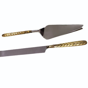 Designer Metal Cake Server Set With Decorative <b>Handle</b> Wedding Dessert Pie Knife <b>Shovel</b> Tableware For Formal Banquets - Product Image 1