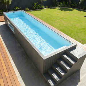 Venta Directa de Fábrica, Piscina Elevada de Fibra de Vidrio de 20 pies y 40 pies, Tamaños Personalizados, Resistente a los Rayos UV, Ideal para Climas Tropicales - Product Image 4