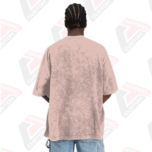 เสื้อยืดผ้าลูกฟูกผ้ายีนส์ผ้าลูกฟูกสำหรับผู้ชายซักแบบเป็นกรดสวมใส่สบายดีไซน์ทันสมัยพร้อมผ้าปะติดที่เป็นมิตรกับสิ่งแวดล้อมสำหรับฤดูร้อน - Product Image 6