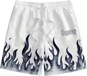 Hot Men's Summer Cotton Shorts Custom 3D Puff Print Flocado Bordado Jogger Sweat Streetwear Casual Summer Men's Clothing - Product Image 6