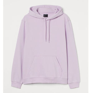 Sudadera con Capucha Lila Extra Grande para Hombre, Personalizada con Logotipo, Algodón Grueso, Estilo Urbano, Sudadera Lisa Lavanda - Product Image 3