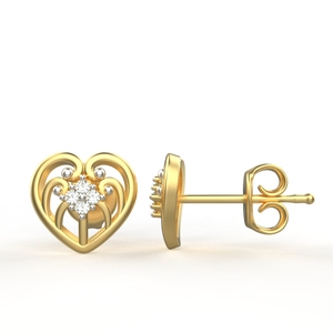 Avarta Jewellery Boucle d'oreille en diamant certifié or 18 carats pour enfants, filles et femmes - Product Image 3