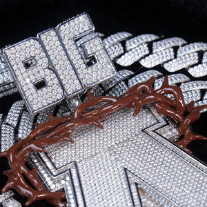 Colgante de Joyería Hip Hop de Plata de Ley 925 de Primera Calidad para Hombre con Diamantes Moissanite de Corte Redondo y Claridad VVS - Product Image 5