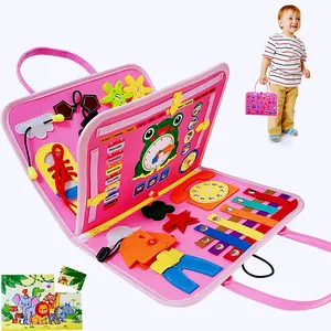 Jouets sensoriels portables, jouets éducatifs Montessori durables pour tout-petits, livre occupé, planche pour enfants