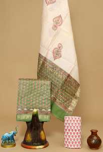 Materiales de vestido de seda Maheswari, adecuados para diseñadores de vestidos y fabricantes de ropa de mujer para reventa en diseño étnico Ndian - Product Image 4