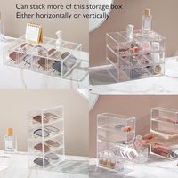 Boîte de rangement pour lunettes de soleil, organisateur de lunettes en acrylique, tiroir de rangement pour maquillage, plateaux à bijoux