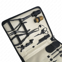 Kit d'outils pour extensions capillaires couleur personnalisée, perles en acier micro-anneaux, pinces, ciseaux, boucles, pour retrait de cheveux humains, personnalisation de marque