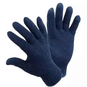 Durable Deep Blue Labor Protection Azul marino Cuerda sin costuras Guantes de trabajo de seguridad de algodón de punto 7G Punto sin costuras - Product Image 3