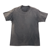 T-shirt Oversize en Jersey 100% Coton Gris Anthracite Délavé Style Vintage, Doux, Streetwear, Logo Personnalisé OEM ODM