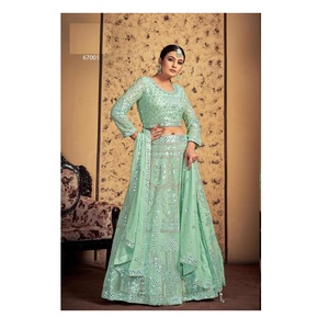 Lehenga Choli nupcial de diseñador de calidad superior para bodas disponible a precio mayorista del exportador de India - Product Image 1