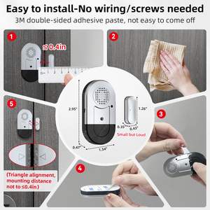 Sensor <span class=keywords><strong>de</strong></span> Puerta Inalámbrico Independiente Daytech, Precio Favorable, Dispositivo <span class=keywords><strong>de</strong></span> <span class=keywords><strong>Alarma</strong></span> <span class=keywords><strong>de</strong></span> Seguridad <span class=keywords><strong>para</strong></span> Niños, <span class=keywords><strong>Alarma</strong></span> Antirrobo con Batería <span class=keywords><strong>para</strong></span> el Hogar - Product Image 4