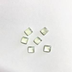 Piedra preciosa de cabujón suelta de Prehnita verde natural al por mayor 6mm cuadrado AAA con certificado IGI tratado térmicamente y calibrado - Product Image 2