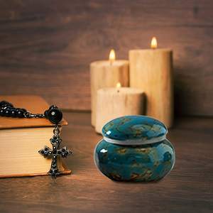 Urnas pequeñas de zafiro azul para cenizas, Mini urnas de 1,7 pulgadas para cenizas de humanos o mascotas, recuerdo de cenizas - Product Image 6