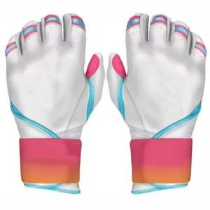 Guantes de Bateo de Béisbol de Primera Calidad con Color Personalizado, Transpirables, con Logotipo Personalizado, de Poliéster/Algodón, con Cierre de Gancho y Bucle para Mano Derecha - Product Image 3