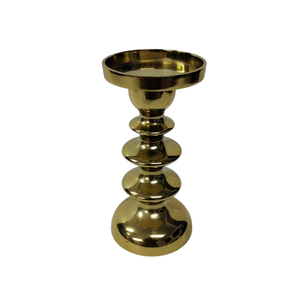 Portavelas moderno chapado en oro brillante para decoración del hogar y eventos de boda candelabro de diseño nórdico hecho a mano - Product Image 6