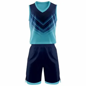 Conjunto de Uniforme de Baloncesto Sublimado Personalizado de Alta Calidad, Transpirable, de Secado Rápido, Antibacteriano, Talla Grande, Sin Mangas, 100% Poliéster - Product Image 4