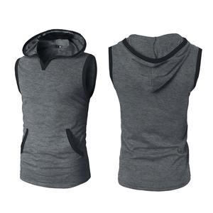 Débardeur sans manches décontracté pour homme, vêtements de fitness de couleur unie avec étiquette personnalisée, design ajusté pour l'entraînement d'hiver - Product Image 4
