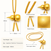 Collier pendentif gourde en or K, bijoux cadeau culturel, fournisseur en gros de cadeaux culturels