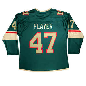 Maillots de hockey sur glace sublimés à col en V avec nom et numéro en sergé personnalisés à bas prix uniformes de hockey sur glace personnalisés - Product Image 4