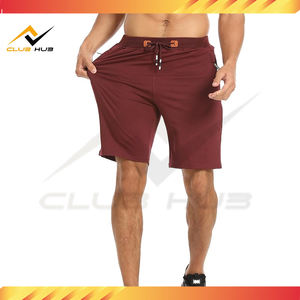 Venta al por mayor de los hombres de alta calidad 100% algodón ecológico de secado rápido deportes Jogger entrenamiento gimnasio pantalones cortos de sudor cierre de cordón - Product Image 3