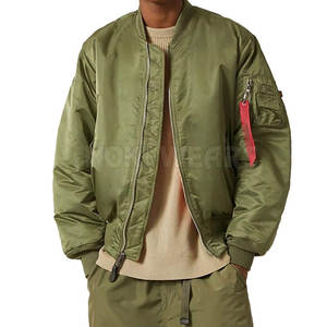 Customized Your Own Design Latest Style Men Bomber Jacket New Design <b>Stand</b> Collar Bomber Jacket - Product Image 3