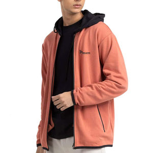 Slim Fit <b>Hoodie</b> 100% Cotton Outdoor Pullover Sweatshirt with Solid Fleece <b>Men's</b> Long Short Street <b>Men</b> <b>Zipper</b> <b>Hoodie</b> - Product Image 1