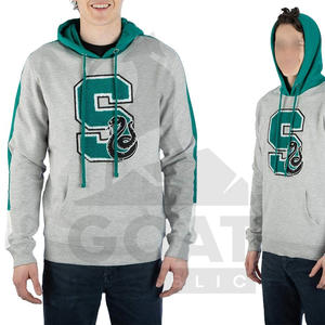 Sweat-shirts à capuche en molleton pour homme, broderie personnalisée, style streetwear, coupe régulière, pull-over, mélange polyester/coton - Product Image 4