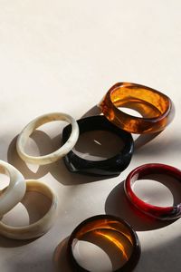 Brazalete de resina Irregular de tamaño pequeño, brazalete de apertura de resina acrílica para mujeres y niñas, pulsera exquisita transparente, joyería de muñeca - Product Image 6