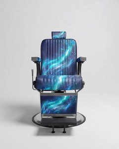 Fauteuil de salon contemporain en cuir PU DECORS ALL avec imprimé galaxie, design réglable pour usage commercial - Product Image 2